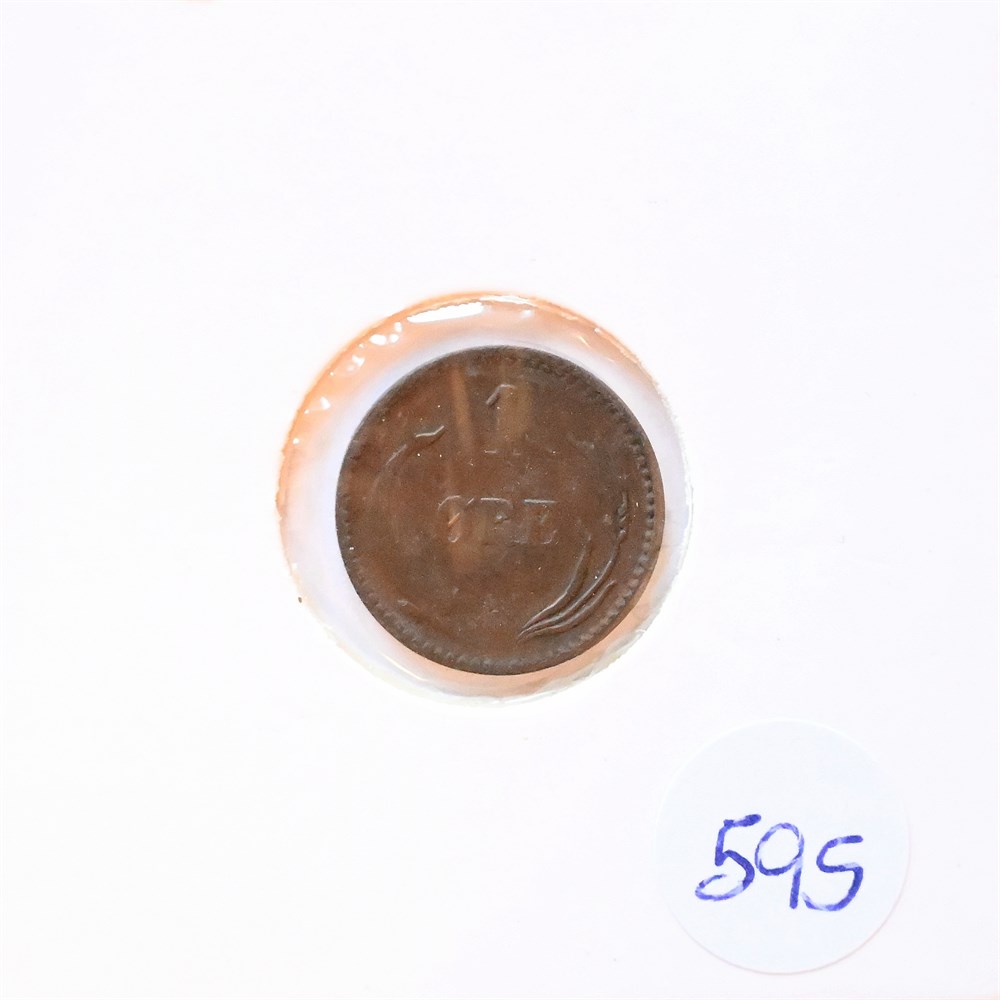 Danmark 1 øre 1886 kv. 1+