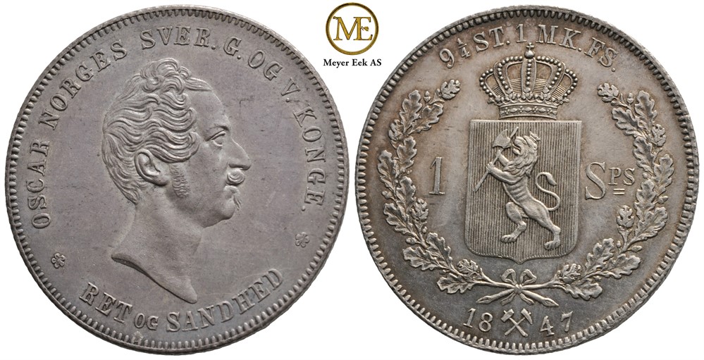 Speciedaler 1847 Oscar I. Kv.0