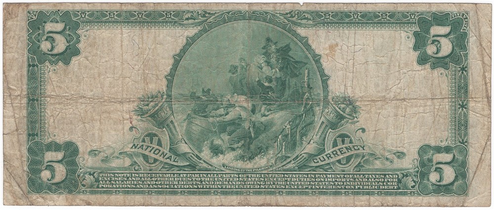 5 dollar 1902 Swedish American national bank. K.1-