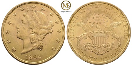 20 dollar 1894. Liberty head. Kv.01