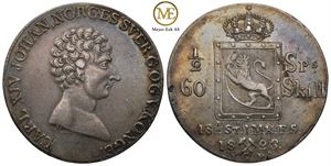 1/2 speciedaler 1823 Carl XIV Johan. Kv.01