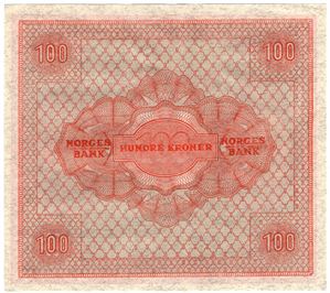 100 kroner 1945 Z.8015134 erstatningsseddel. Kv.01