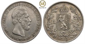 12 skilling 1865 Carl XV. Kv.1+