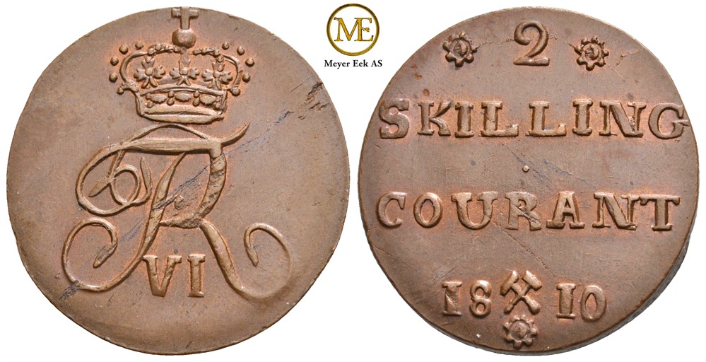 2 skilling 1810 Frederik VI. Kv.0