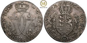 1/2 speciedaler 1777 Christian VII. Kv.1+/01