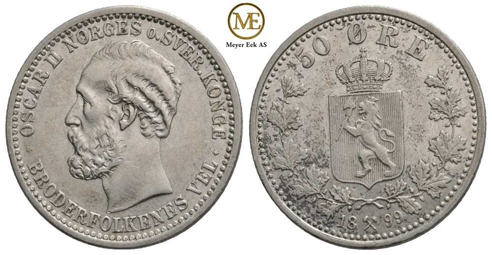 50 øre 1899 Oscar II. Kv.01