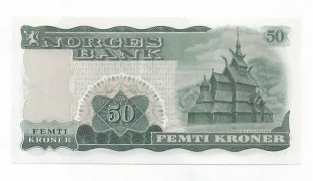 Norge 50 kroner 1967 B kv. 0