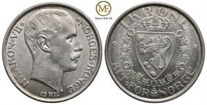 1 krone 1912 Haakon VII. Kv.0/01