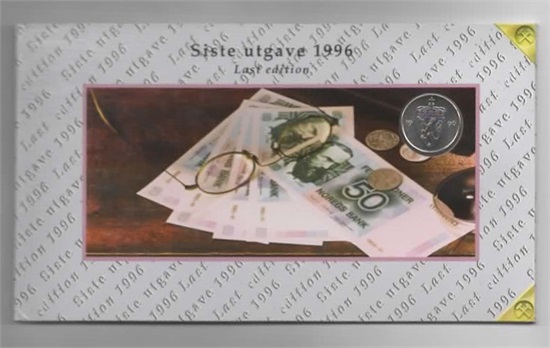 Norge 50 kroner 1996 og 50 øre 1996 kv.0