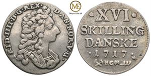 16 skilling 1717 Frederik IV. Kv.1+