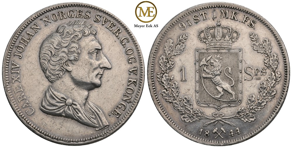 Speciedaler 1844 Carl XIV Johan. Kv.1+/01