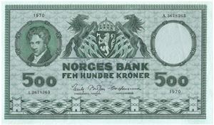 500 kroner 1970 A.3678363. Kv.01