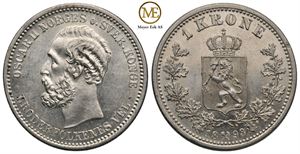 1 krone 1893 Oscar II. Kv.0