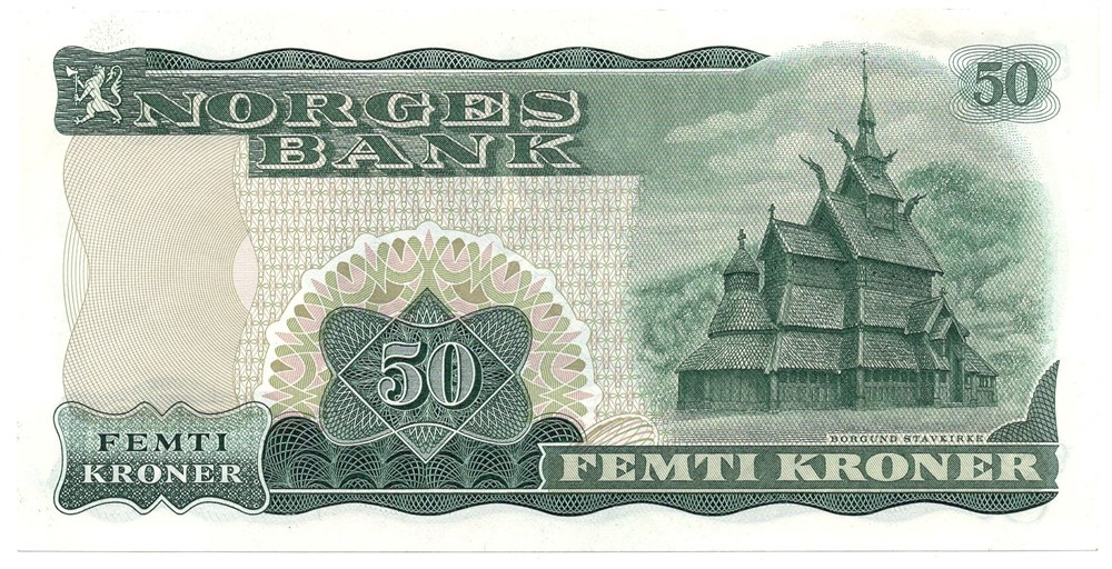 50 kroner 1966 Z.0010298. Erstatningsseddel. S-seddel. Kv.0