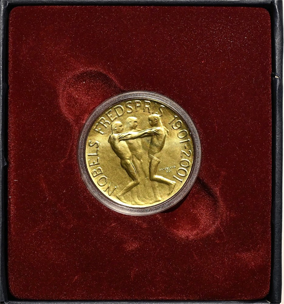 Norge 1500 kroner Nobelmynten 2001 kv. Proof
