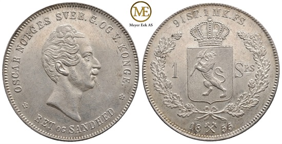 Speciedaler 1855 Oscar I. Kv.0