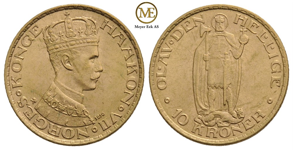 10 kroner 1910 Haakon VII. Kv.01