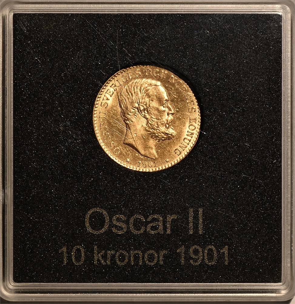 Sverige 10 kroner 1901 kv. 0/01