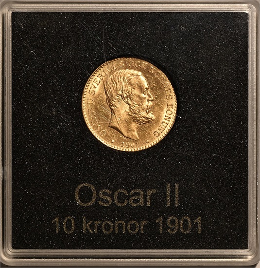 Sverige 10 kroner 1901 kv. 0/01