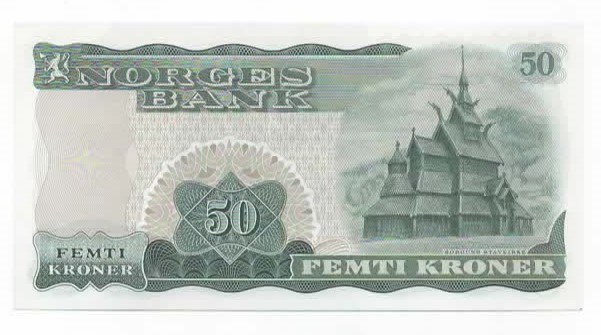 Norge 50 kroner 1971 C kv. 0