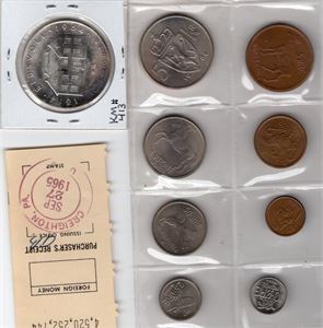 Myntsett 1964 og 10 kroner 1964 solgt fra Norges Bank