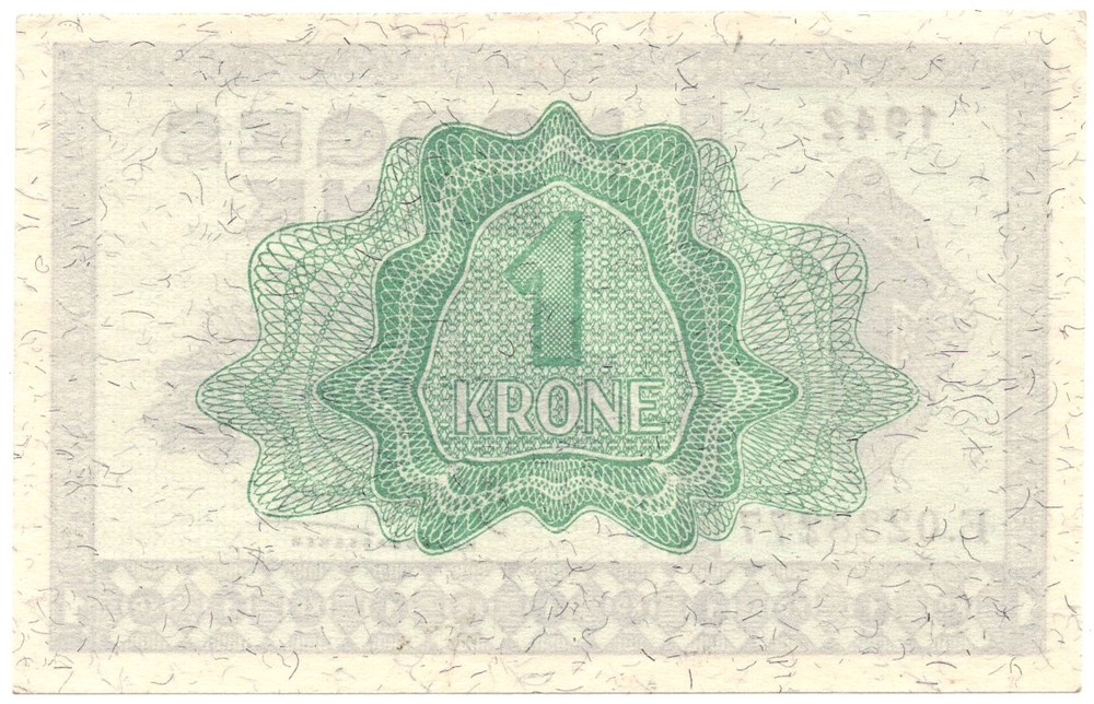 1 krone 1942 E.0238277. Kv.0