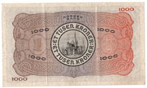 1000 kroner 1942 A.0784991. Pen seddel. Kv.1+