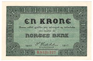 En krone 1917.B. Kv.0/01