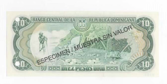 Den Dominikanske Republikk 10 peso Oro 1998 kv. 0