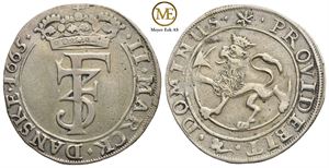 2 mark 1665 Frederik III. Kv.1+