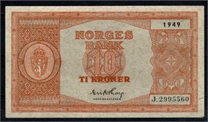 10 krone 1949 J kv. 0/01