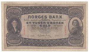 1000 Kroner 1942 A.0799762. Kv.1+