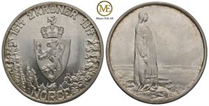 2 kroner 1914 jub. Haakon VII. Kv.0