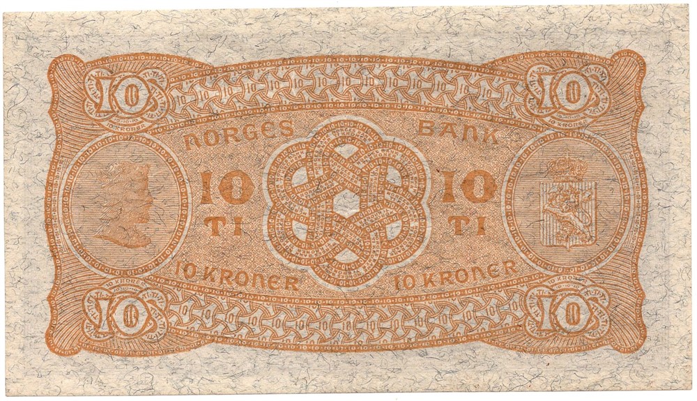 10 kroner 1927 N.4951937. Kv.0/01