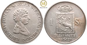 Speciedaler 1829 Carl XIV Johan. Kv.1+