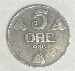 5 øre 1918 kv 1