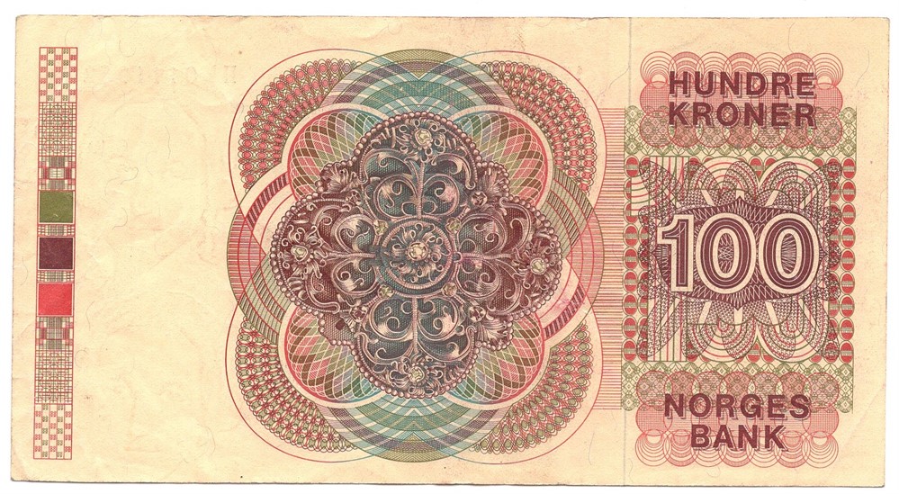 100 kroner 1980 HL. Erstatningsseddel. Kv.1/1+