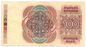 100 kroner 1980 HL. Erstatningsseddel. Kv.1/1+