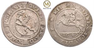 12 skilling 1689 Christian V. Kv.1/1+