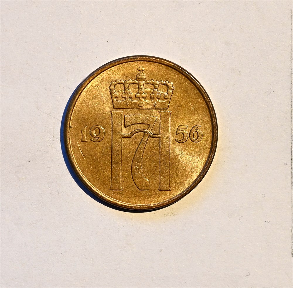 Norge 5 øre 1956 kv. 0