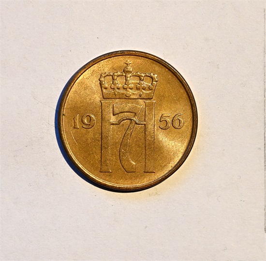 Norge 5 øre 1956 kv. 0