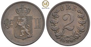 2 øre 1902 Oscar II. Kv.0/01