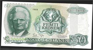 50 kr 1966A kv. nær 1+