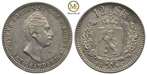 12 skilling 1856 Oscar I. Kv.01