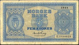 5 kr 1949E kv. 1-