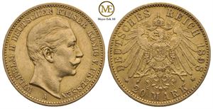 20 mark 1890 Wilhelm II. Kv.1+