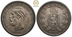 1 krone 1879 Oscar II. Kv.01