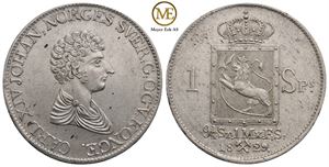 Speciedaler 1829/7 Carl XIV Johan. Kv.01