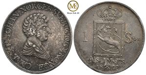 Speciedaler 1829 Carl XIV Johan. Kv.1+/01