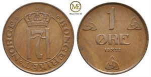 1 øre 1922 Haakon VII. Kv.0